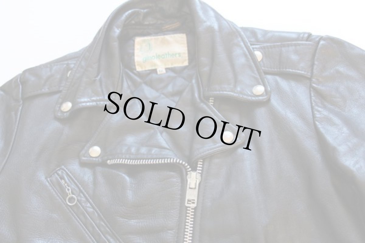 画像3: 70s USA製 gino leathers ダブルライダース レザージャケット 12 (3)