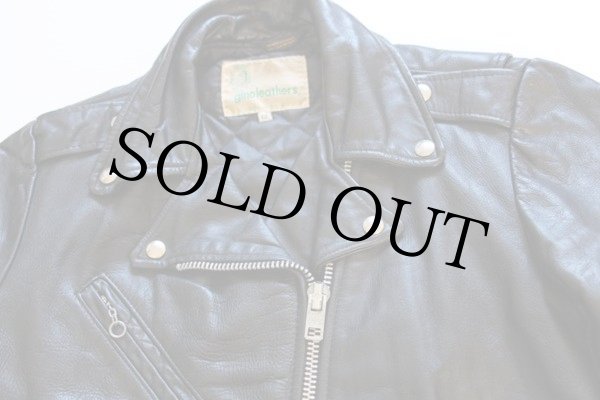 70s USA製 gino leathers ダブルライダース レザージャケット 12