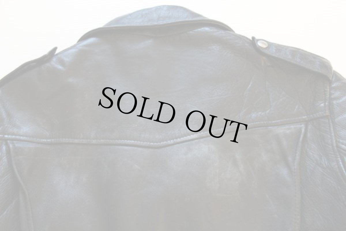 画像5: 70s MONTGOMERY WARD ダブルライダース レザージャケット 黒 (5)