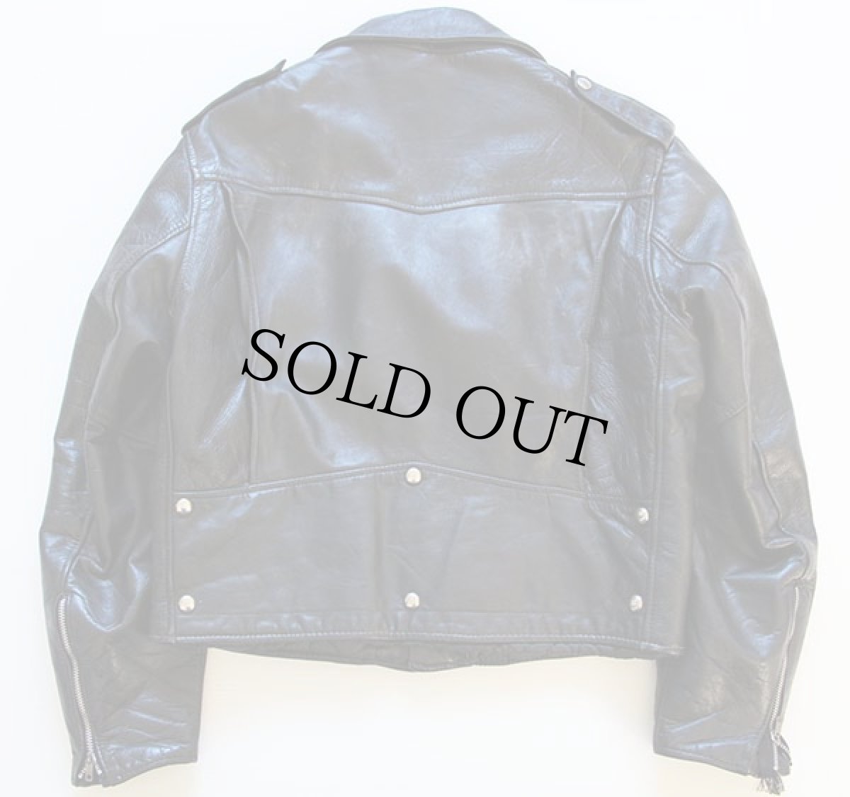 画像2: 70s MONTGOMERY WARD ダブルライダース レザージャケット 黒 (2)