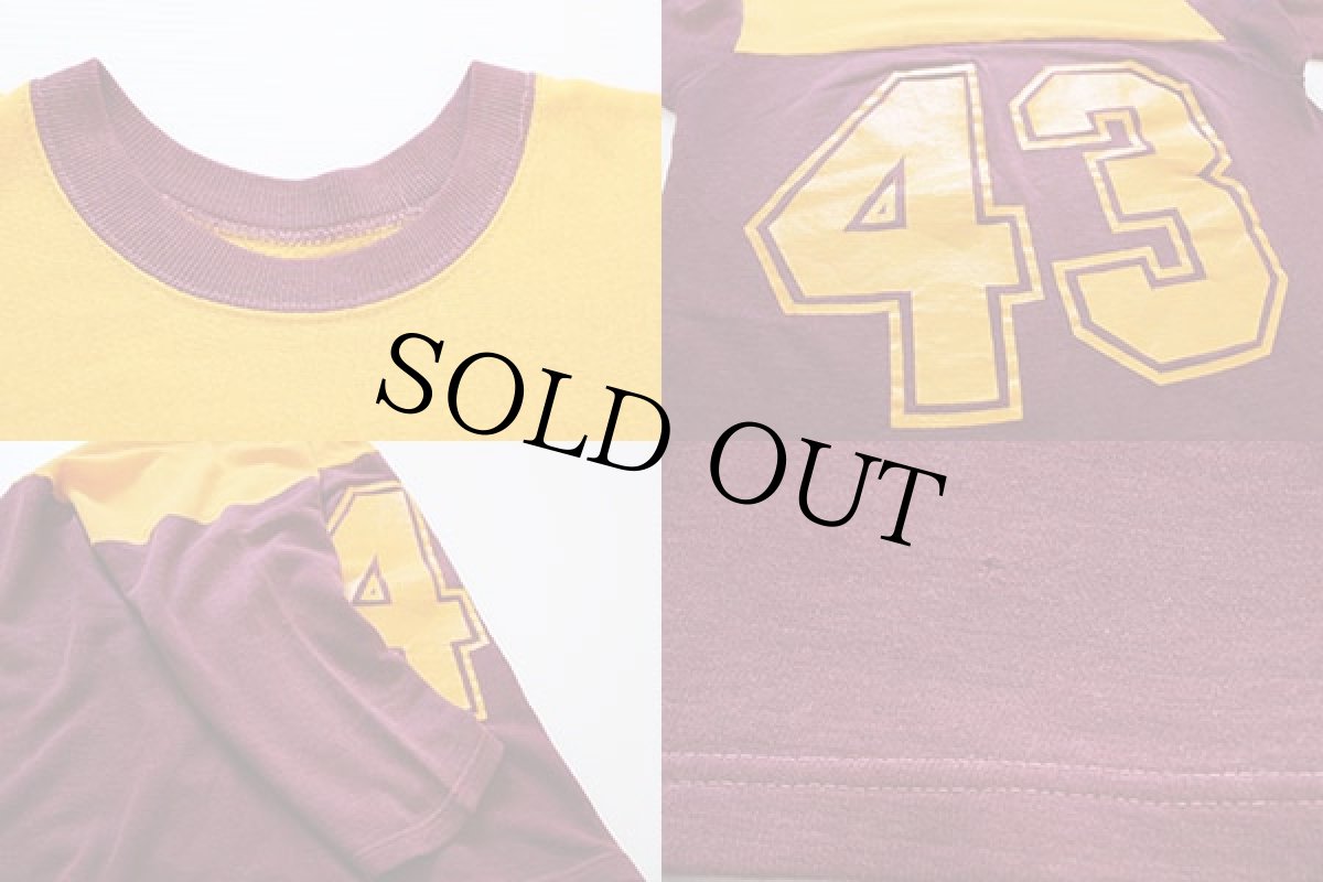 画像3: 70s 43 ナンバリング ツートン 五分袖スウェット (3)