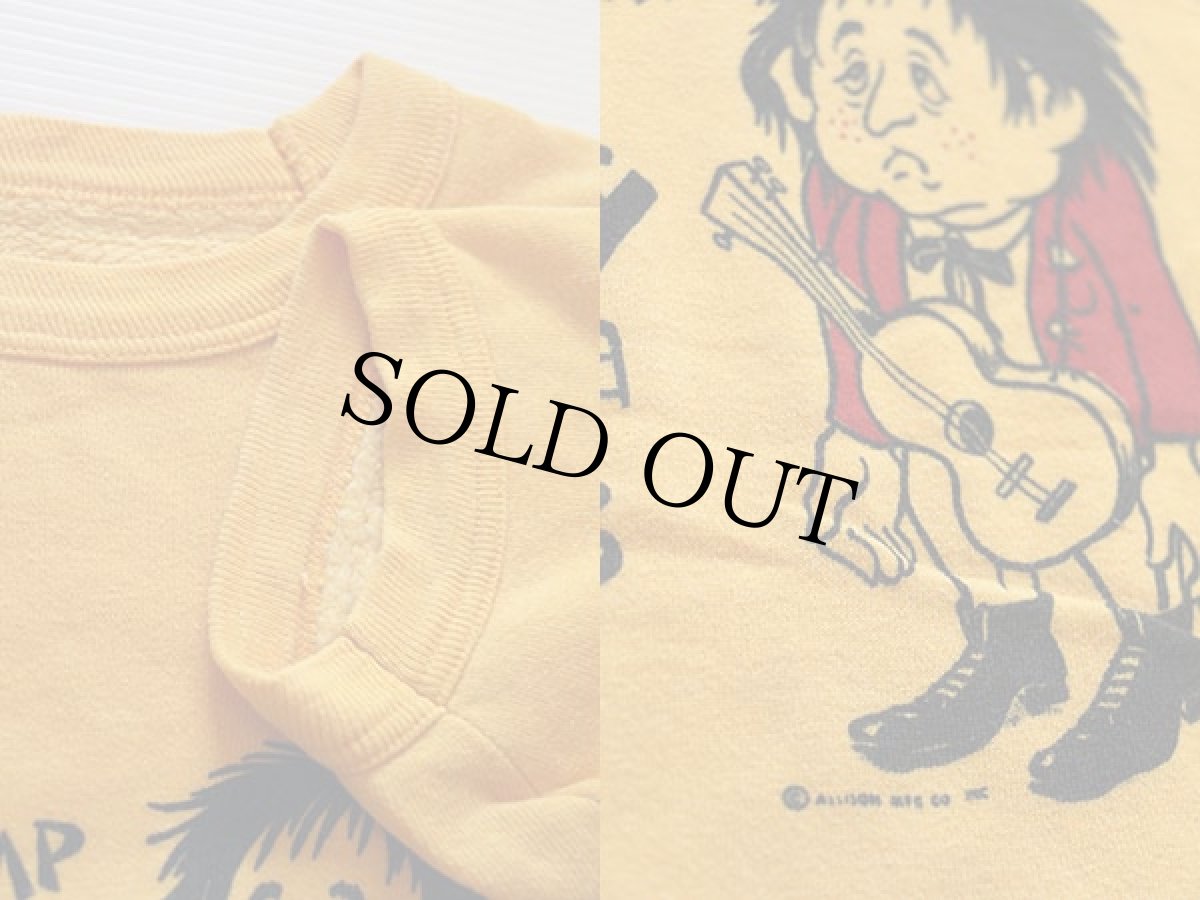 画像3: 60s POVERTY 染み込みプリント 半袖スウェット 黄 (3)