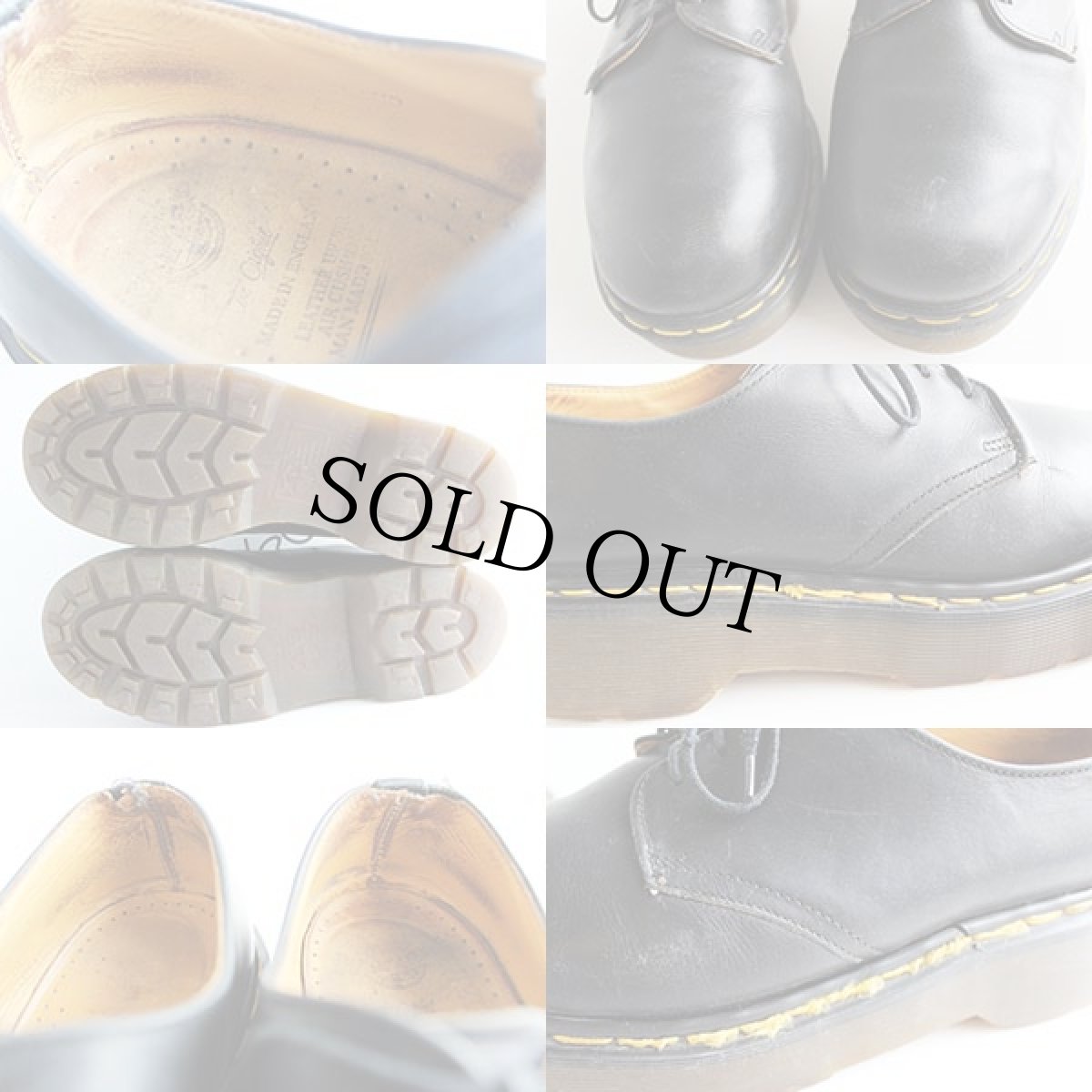 画像3: 英国製 DR.MARTENSドクターマーチン 4ホール レザーシューズ 黒 UK8 (3)