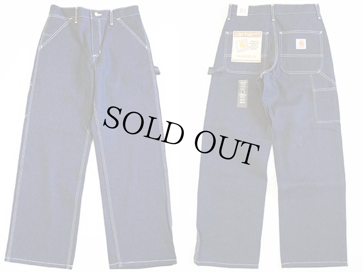 画像2: デッドストック★80s USA製 carharttカーハート デニム ペインターパンツ 31x30 (2)