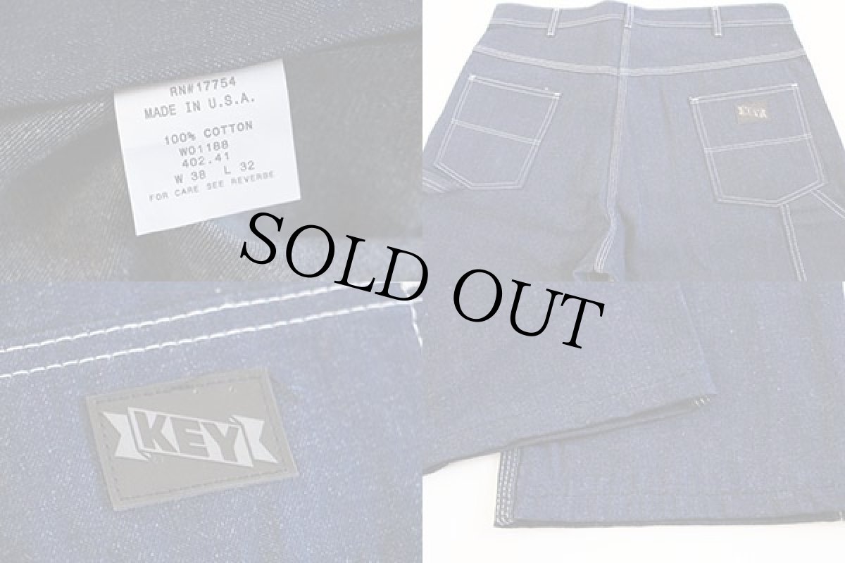 画像3: デッドストック★90s USA製 KEY デニム ペインターパンツ w38 (3)