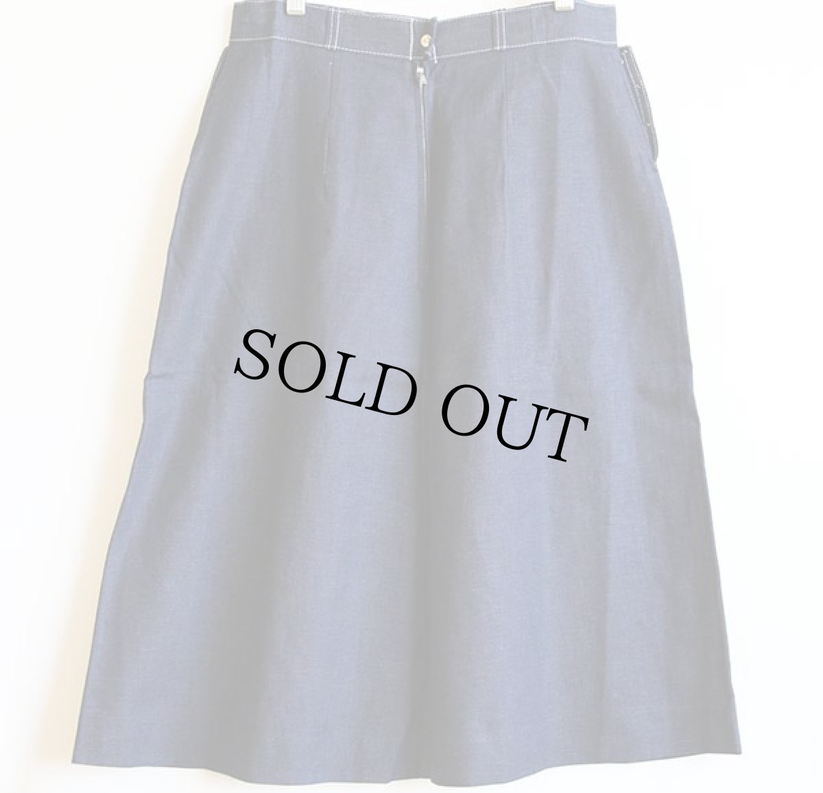 画像2: デッドストック★50s Craftwear バットダイ デニムスカート (2)