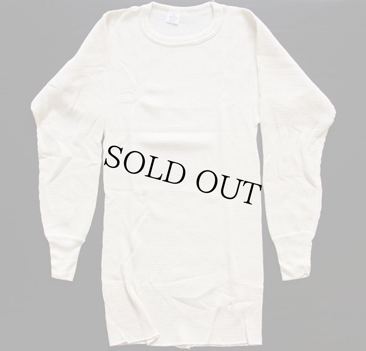 画像2: デッドストック★80s USA製 OAKTON コットン サーマルシャツ L (2)