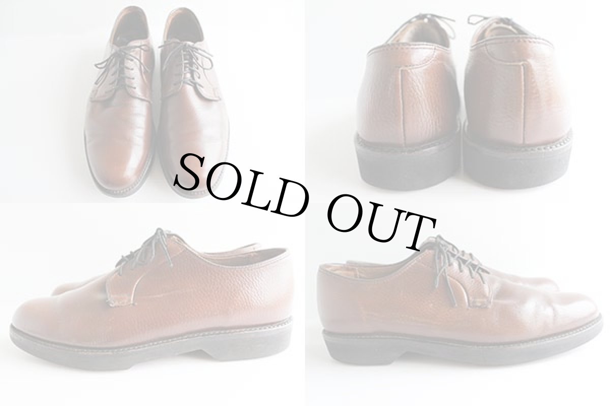 画像2: USA製Walk-Overプレーントゥ レザーシューズ茶8.5★革靴 (2)