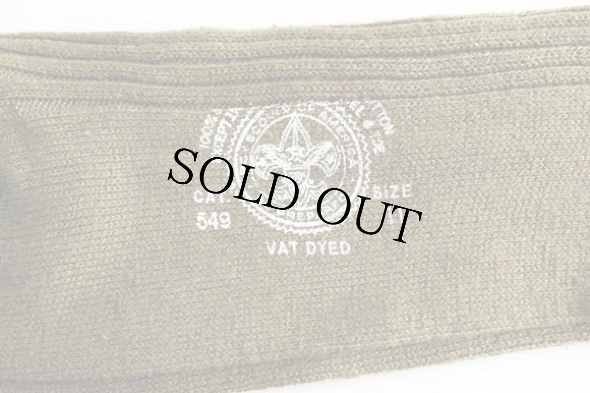 画像4: デッドストック★ビンテージ BSA ボーイスカウト ソックス オリーブ★靴下 (4)