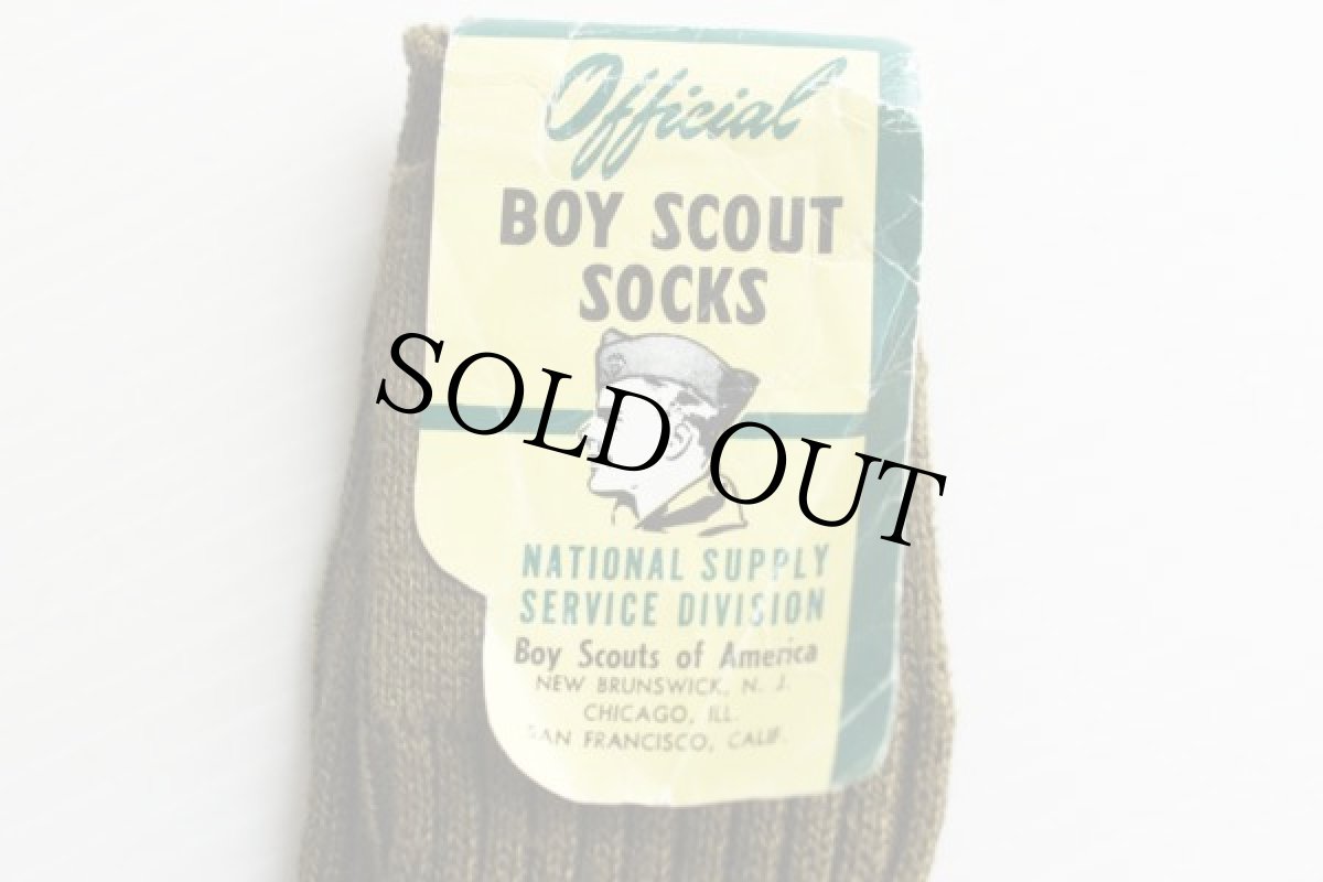 画像3: デッドストック★ビンテージ BSA ボーイスカウト ソックス オリーブ★靴下 (3)