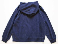 画像2: 80s USA製 BASSETT-WALKER WISCONSIN バッキー スウェットパーカー 紺 L (2)
