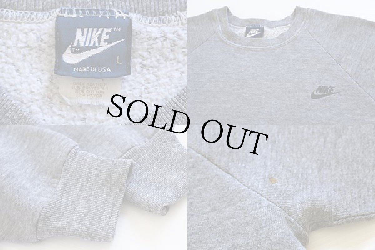 画像3: 80s USA製 NIKEナイキ ワンポイント スウェット グレー (3)