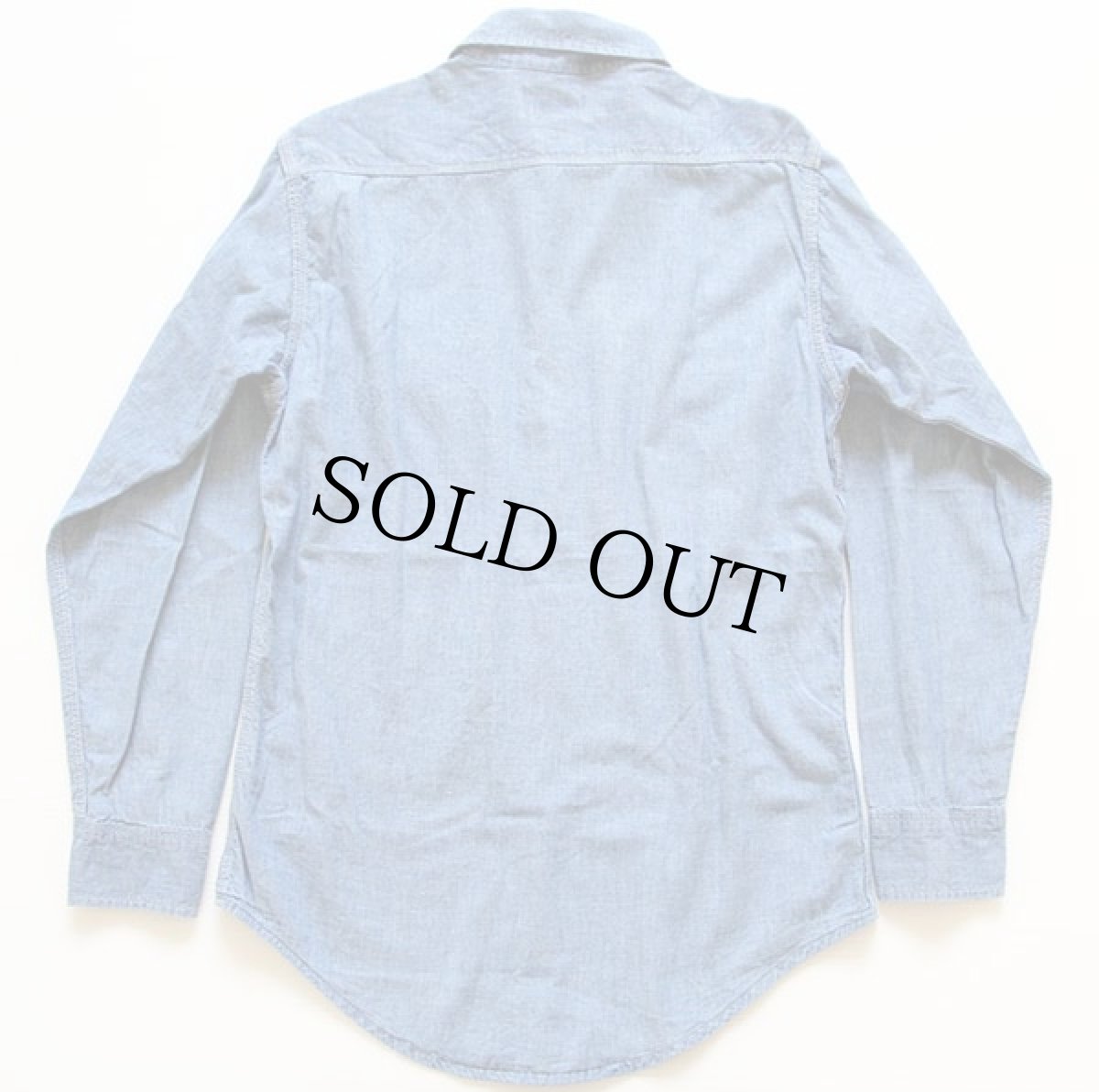 画像2: 80s USA製 BIGMACビッグマック シャンブレーシャツ S (2)