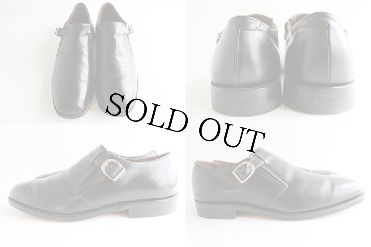 画像2: USA製 FOOT-SO-PORT ストラップ レザーシューズ 黒★革靴 (2)