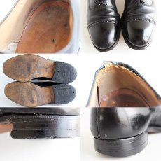 画像3: 70s FLORSHEIMフローシャイム ストレートチップ レザーシューズ 黒 8C★革靴 (3)