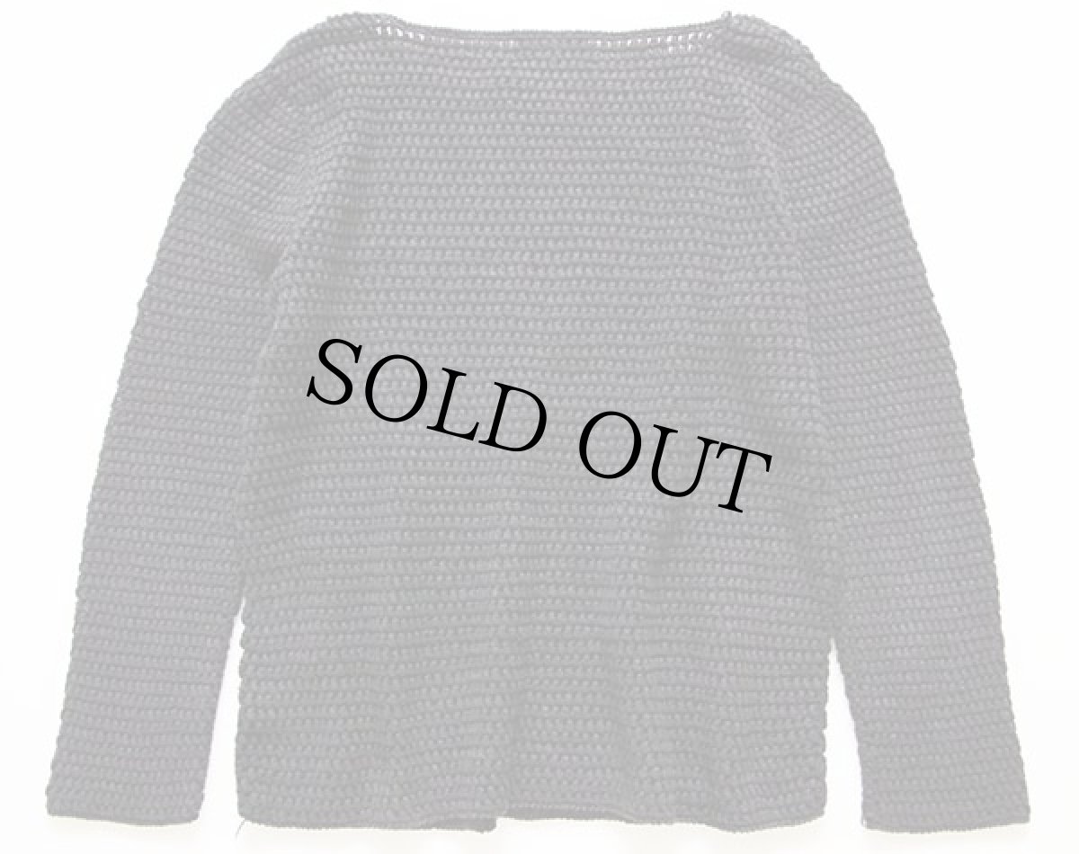 画像2: 00s LAUREN ラルフローレン ボートネック リネン×コットン ハンドニット セーター L (2)