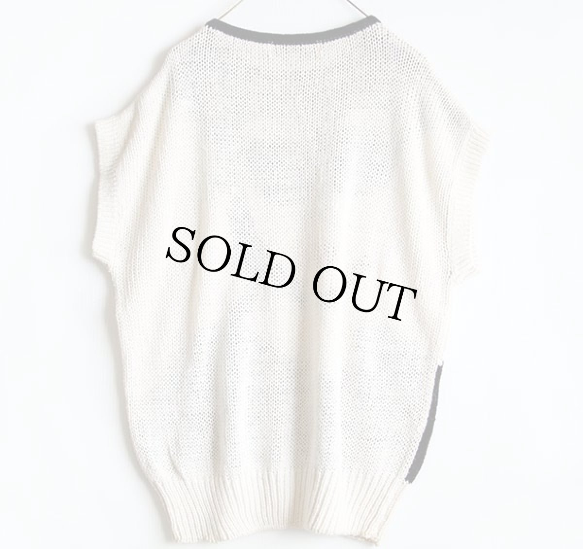 画像2: 90s graphic vandaling ノースリーブセーター L (2)