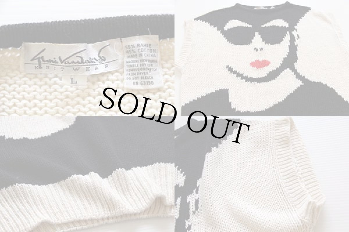 画像4: 90s graphic vandaling ノースリーブセーター L (4)