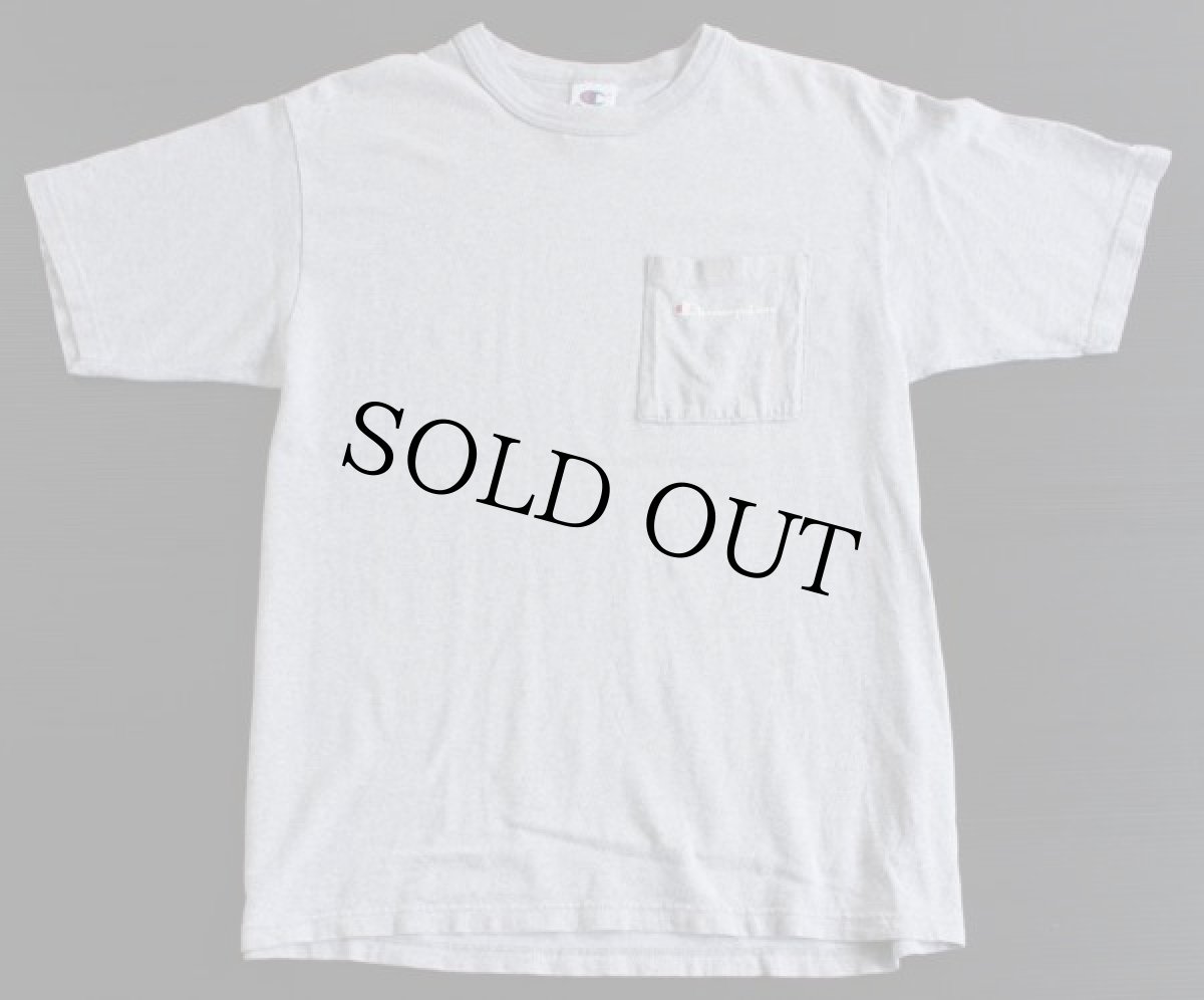 画像2: 90s USA製 Championチャンピオン 88/12 ポケットTシャツ 杢グレー L (2)