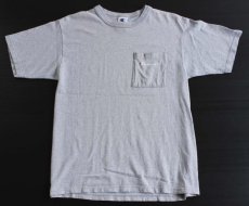 画像2: 90s USA製 Championチャンピオン 88/12 ポケットTシャツ 杢グレー L (2)