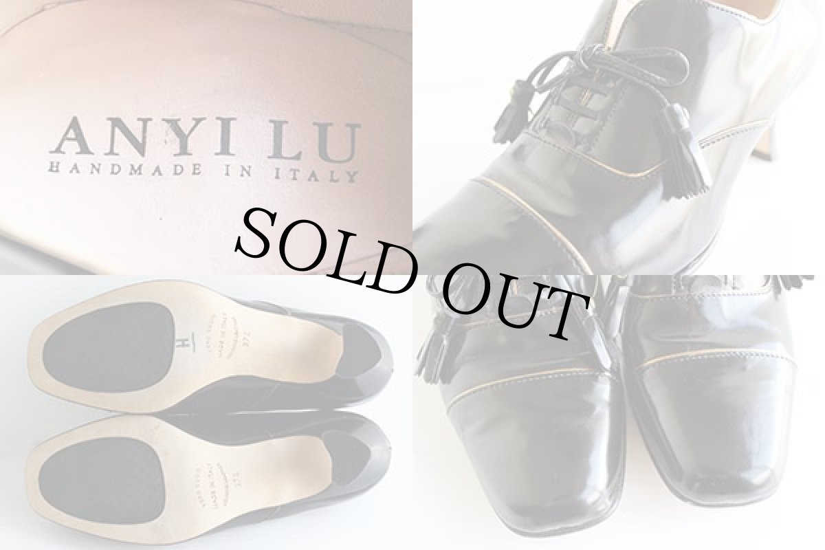 画像3: イタリア製 ANYI LUアナイ リュウ パテントレザー パンプス 黒 (3)