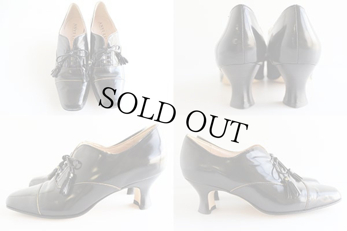 画像2: イタリア製 ANYI LUアナイ リュウ パテントレザー パンプス 黒 (2)