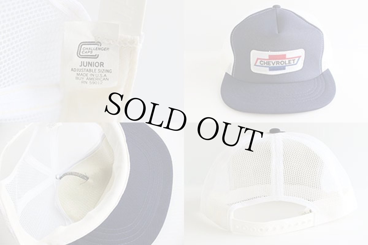 画像3: デッドストック★80s USA製 CHEVROLET シボレー パッチ付き メッシュキャップ 紺×白 (3)