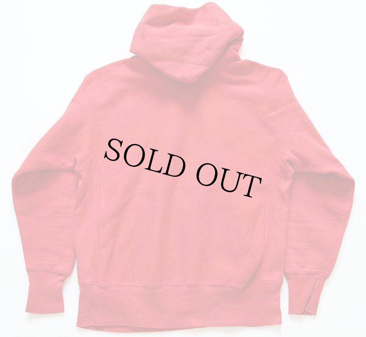 画像2: 70s USA製 Championチャンピオン 単色タグ ウイングフット 四段中抜き リバースウィーブ スウェットパーカー 赤 M (2)