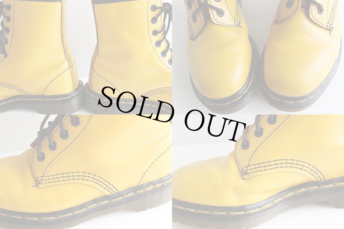 画像4: 英国製 DR.MARTENSドクターマーチン 8ホールブーツ イエロー UK4 (4)