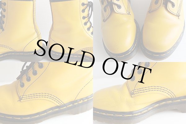 英国製 DR.MARTENSドクターマーチン 8ホールブーツ イエロー UK4
