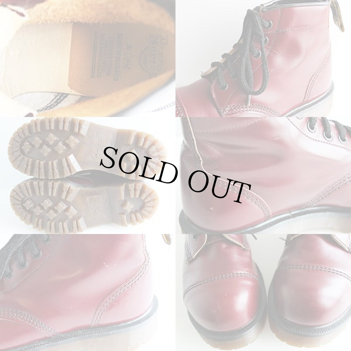 画像3: 英国製 DR.MARTENSドクターマーチン 6ホールブーツ チェリーレッド UK4 (3)