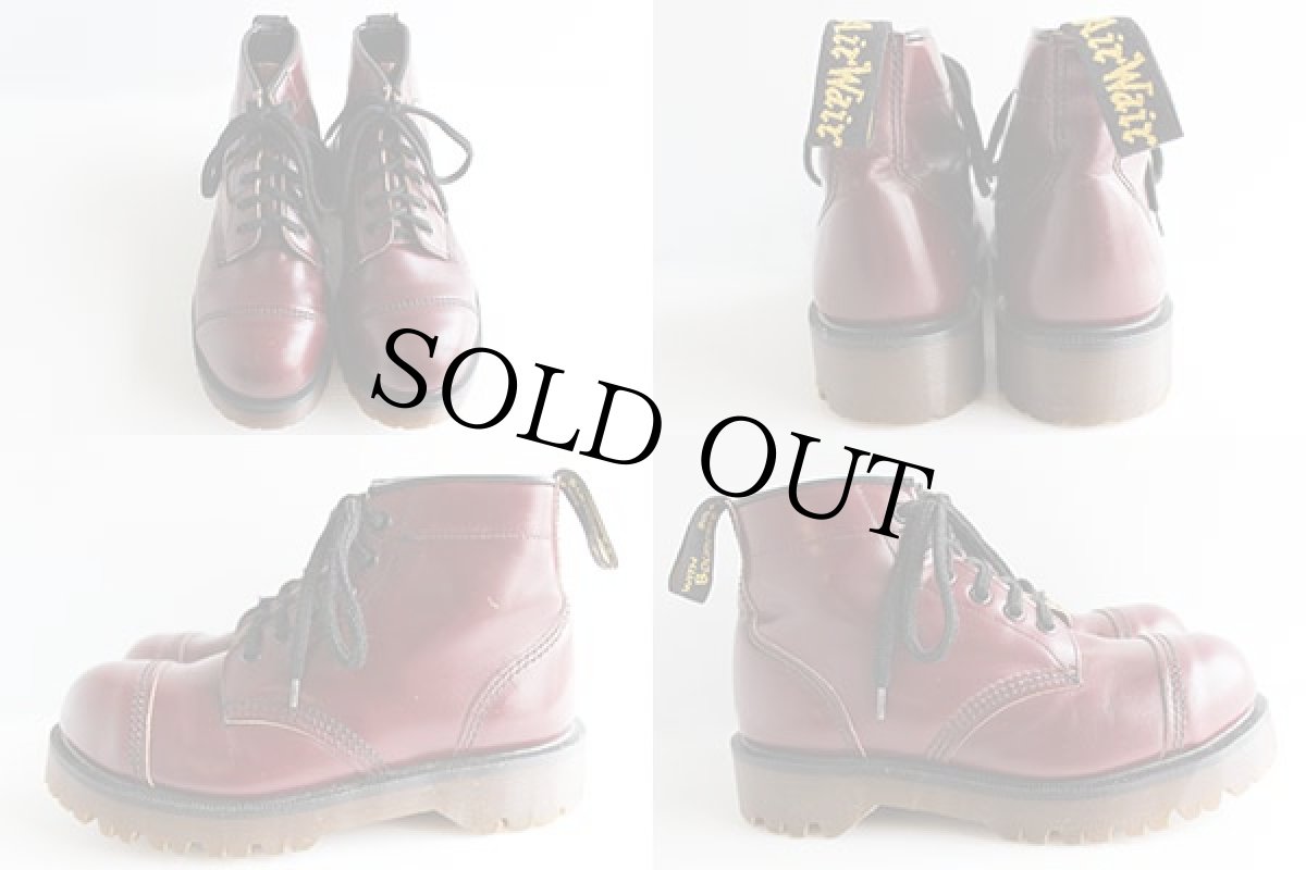 画像2: 英国製 DR.MARTENSドクターマーチン 6ホールブーツ チェリーレッド UK4 (2)