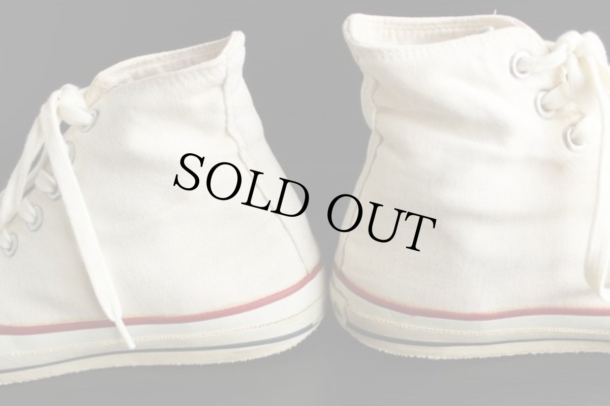 画像8: 80s USA製 CONVERSEコンバース ALL STARオールスターHI 当て布 ホワイト 7.5 (8)