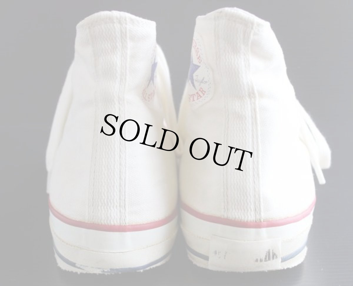 画像3: 80s USA製 CONVERSEコンバース ALL STARオールスターHI 当て布 ホワイト 7.5 (3)