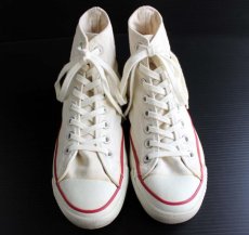 画像2: 80s USA製 CONVERSEコンバース ALL STARオールスターHI 当て布 ホワイト 7.5 (2)