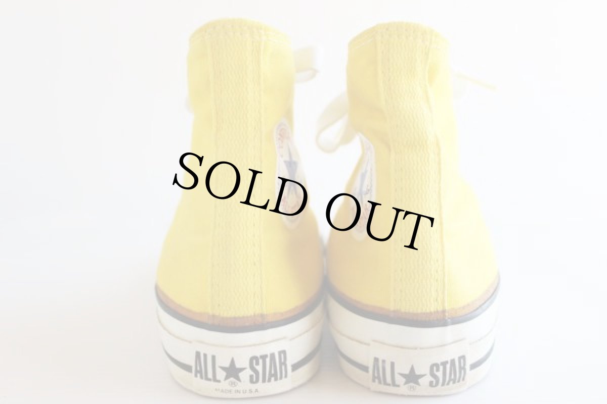 画像3: 80s USA製 CONVERSEコンバース ALL STARオールスターHI 当て布 イエロー 6.5 (3)
