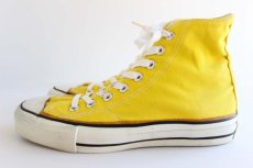 画像4: 80s USA製 CONVERSEコンバース ALL STARオールスターHI 当て布 イエロー 6.5 (4)