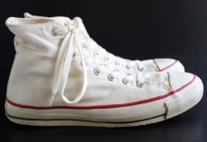 画像5: 80s USA製 CONVERSEコンバース ALL STARオールスターHI 当て布 ホワイト 7.5 (5)