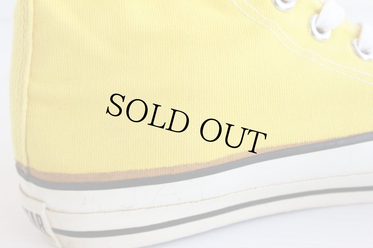 画像8: 80s USA製 CONVERSEコンバース ALL STARオールスターHI 当て布 イエロー 6.5 (8)