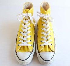 画像2: 80s USA製 CONVERSEコンバース ALL STARオールスターHI 当て布 イエロー 6.5 (2)