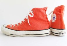 画像2: 80s USA製 CONVERSEコンバース ALL STARオールスターHI 当て布 オレンジ 7.5 (2)