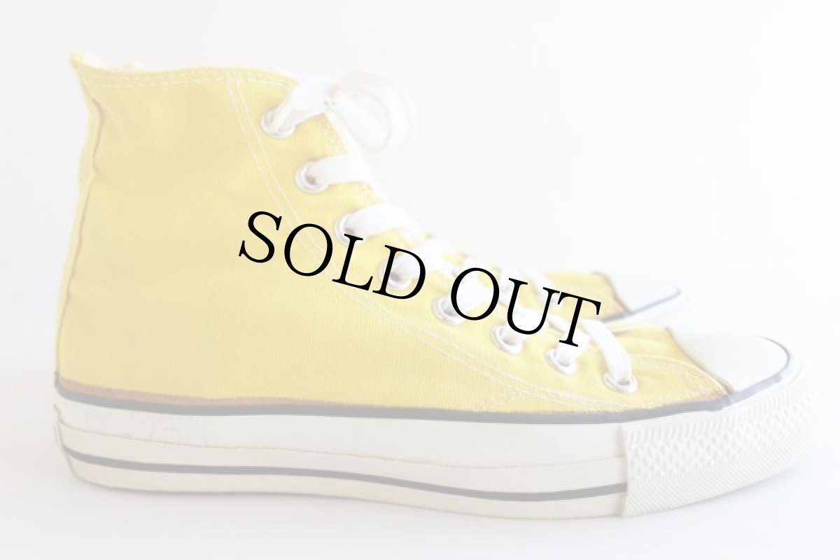 画像5: 80s USA製 CONVERSEコンバース ALL STARオールスターHI 当て布 イエロー 6.5 (5)