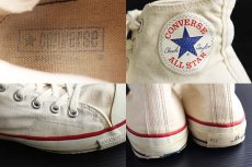 画像10: 80s USA製 CONVERSEコンバース ALL STARオールスターHI 当て布 ホワイト 7.5 (10)