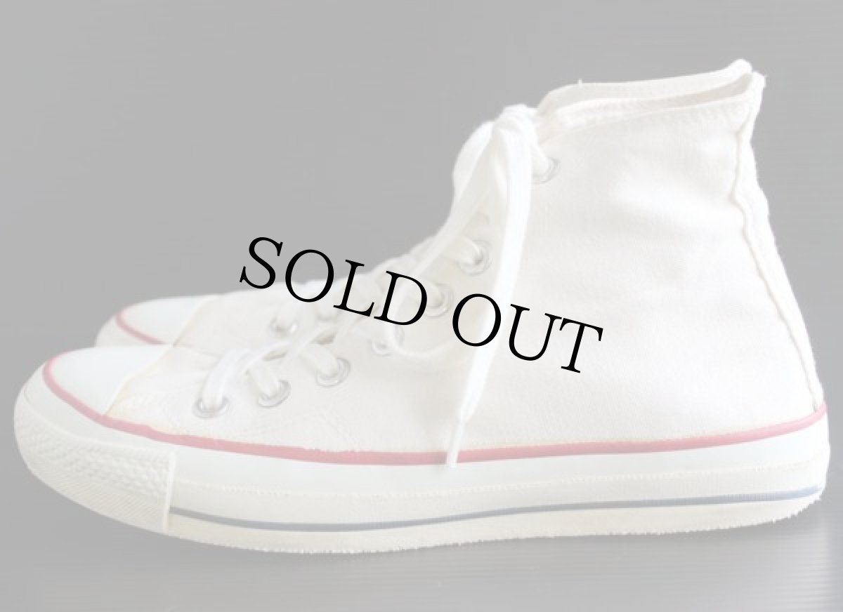 画像4: 80s USA製 CONVERSEコンバース ALL STARオールスターHI 当て布 ホワイト 7.5 (4)