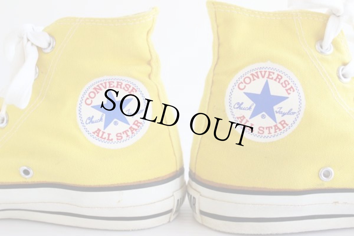 画像7: 80s USA製 CONVERSEコンバース ALL STARオールスターHI 当て布 イエロー 6.5 (7)