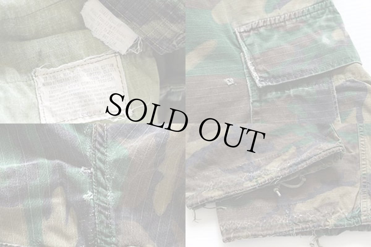 画像3: 70s 米軍 U.S.ARMY ERDL ブラウンリーフカモ ジャングルファティーグパンツ S-R (3)