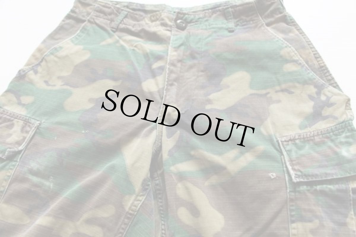 画像2: 70s 米軍 U.S.ARMY ERDL ブラウンリーフカモ ジャングルファティーグパンツ S-R (2)