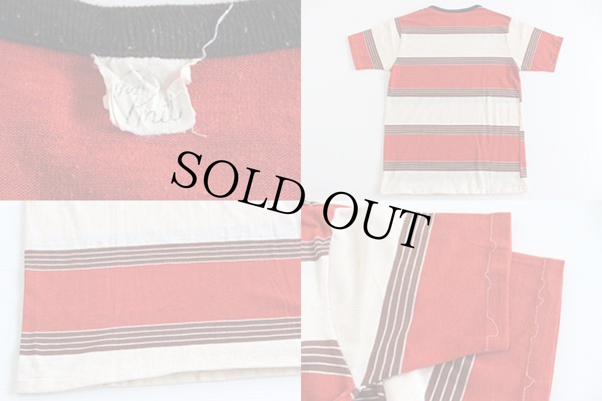 画像3: 70s USA製 That Knit ランダムボーダー Tシャツ (3)