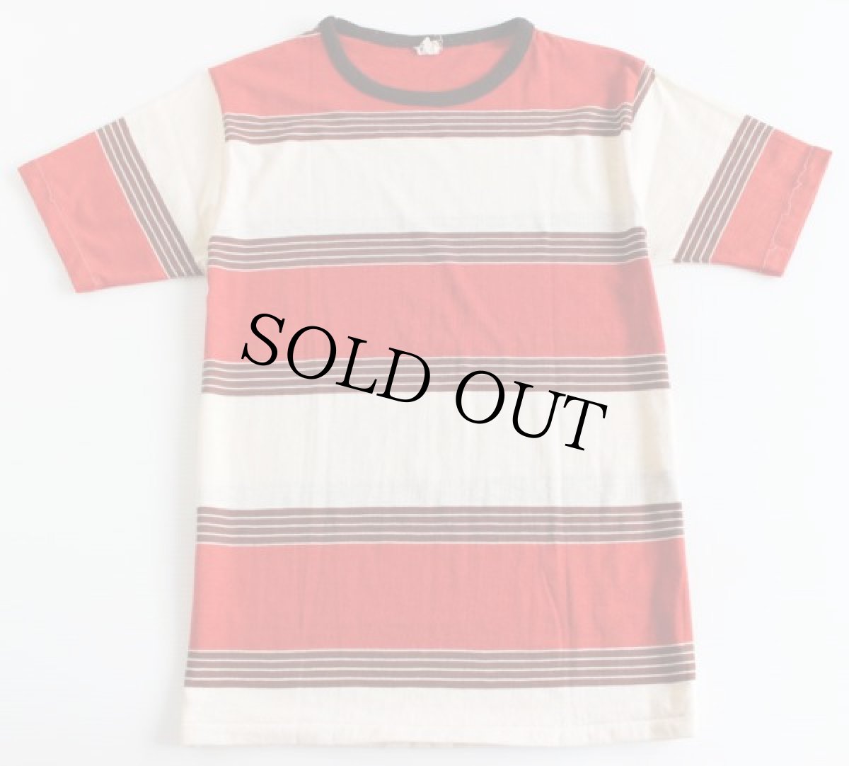 画像2: 70s USA製 That Knit ランダムボーダー Tシャツ (2)