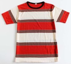 画像2: 70s USA製 That Knit ランダムボーダー Tシャツ (2)